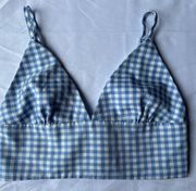 Signature8 Blue Gingham Crop Top