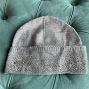 Grey Rhinestone Beanie Hat