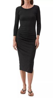 New. Michael Stars black ruched dress. 2X. Retails $129