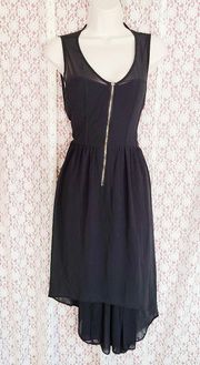 Urban outfitters Sans souci black sleeveless high low dress medium 