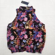 RACHEL ROY Womens Size Small Multicolor Floral Sleeveless Tank Top Blouse