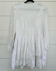 AllSaints Women’s White 6 Prim Broderie Dress