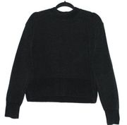 Mavi Jeans Black Velvet Mock Neck Sweater Large