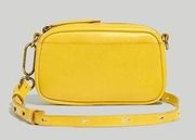 Madewell  The Leather Carabiner Mini Crossbody Bag in Gilded Chartreuse NEW