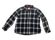 Orvis Womens Fleeced Lined Flannel Pinnacle Shirt Jacket Size: Large Black Plaid