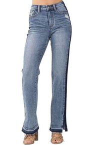 Judy Blue High Rise Straight Leg Jeans With Side Detail 13/31 JB88641 NWT