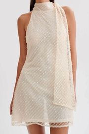 Meshki Aubriella Sequin Halter Mini Dress