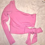 Better Be New With Tags One Shoulder Pink Crop Top Size Women’s Small