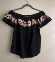 Mirah Off The Shoulder Embroidered Top