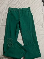 Branded Green Mom Jeans