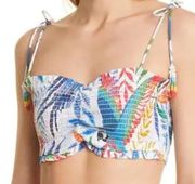 Farm Rio. New! Macaw Wind Smocked Crop Top