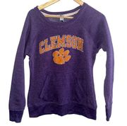 New Agenda Clemson Sweatshirt Kangaroo Pocket Spellout Small