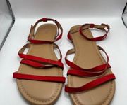 Abound Red Strappy Sandals