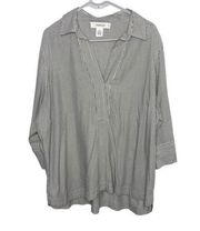 Workshop Republic top size 2X striped gray white