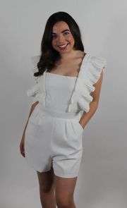 Romper With Pleated Sleeves