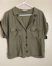 Linen Button Up Top