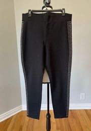 bar III side studded leggings size extra large work out party pants EUC