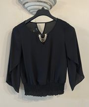 jeweled blank blouse