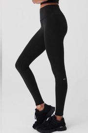 Airbrush High Rise / High Waist Full Length Leggings Black Size Medium