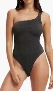 Good American ALWAYS FITS METALLIC SHOULDER ONE-PIECE NWT