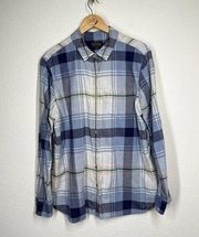 Pendleton Womens Xl Plaid Button Front Flannel Top Cotton Long Sleeves