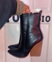 black ankle boots