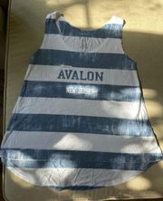 Avalon Blue And White Stripped Tank Top