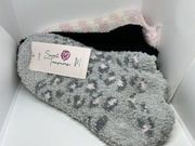 Secret Treasures Women's Leopard Low Cut Cozy Socks, 3 Pair‎ Shoe Size 4-10