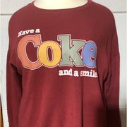 CocaCola XXL fleece sweatshirt. Have a Coke and a smile