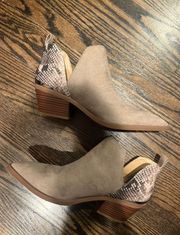 Tan Heeled Booties