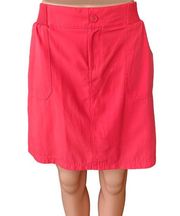 Skort Set Coral Orange Pink Short Skirt & Shorts by CHRISTOPHER & BANKS ~ Size 6