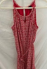 Market & Spruce: Maggy Knit Dress- dark Pink & White circles (Stitch Fix)-size L