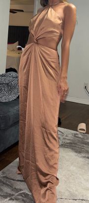 Rose Gold Satin Dress