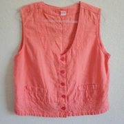 Vintage Cherokee sleeveless button down shirt