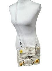 Forever 21 NEW Clear Stadium Crossbody Purse with Sunflowers added