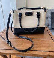 Black And Cream Crossbody Handbag