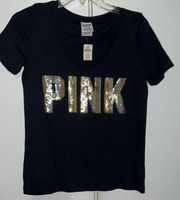 PINK - Victoria's Secret Victoria’s Secret Pink bling tee XS/S NWT