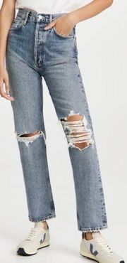 AGOLDE 90's Pinch Waist Jean Backdrop Ripped Distressed
