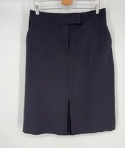 Universal Standard Devon Twill Skirt Sz XS (10/12) Solid Black Straight Office