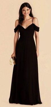 Devin Convertible Chiffon Gown Size S Black Slit Prom Bridesmaid NEW