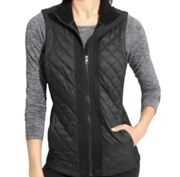 Athleta Rock Springs Full Zip Black Quilted Puffer Vest with Pockets Size M