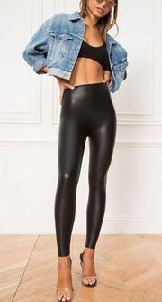 Commando perfect control faux leather black leggings