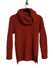 Orange Cowl Neck Sweater