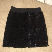 Black sequin mini skirt bodycon size XS