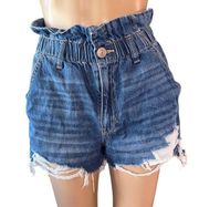 American Eagle  distressed mom shorts elastic waistband size XS