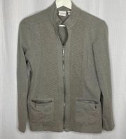 Chico's  Weekends Gray Athletic Jacket‎