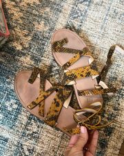 Snake Skin Sandals