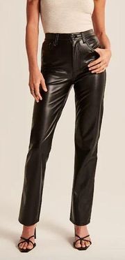 Vegan Leather 90s Straight Pants