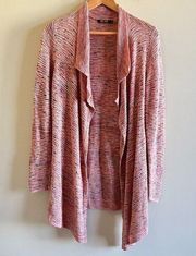 Nic+Zoe Cardigan Wool Open Front Tweed Long Sleeve Womens Size‎ M