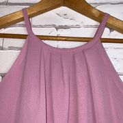 Rue+ 3X pink tiered look strappy sleeveless blouse - EUC
